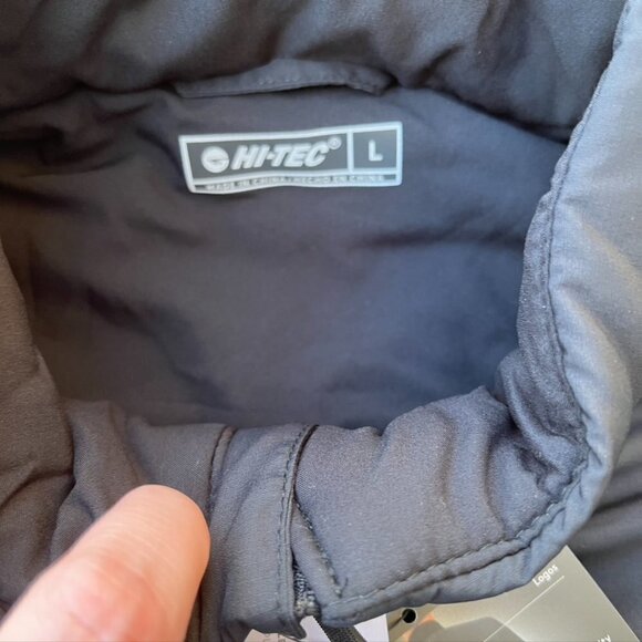 Hi-Tec Dri Tec Men’s Jacket New Puffer Full zip Coat Large Black - Picture 12 of 15